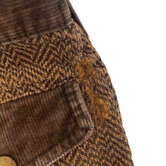 Male Slacks Brown 70s Corduroy Bellbottoms Scovall Zip Flare Jeans Size 34x32. - Picture 2 of 9